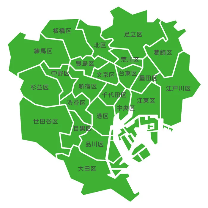 東京23区の地図