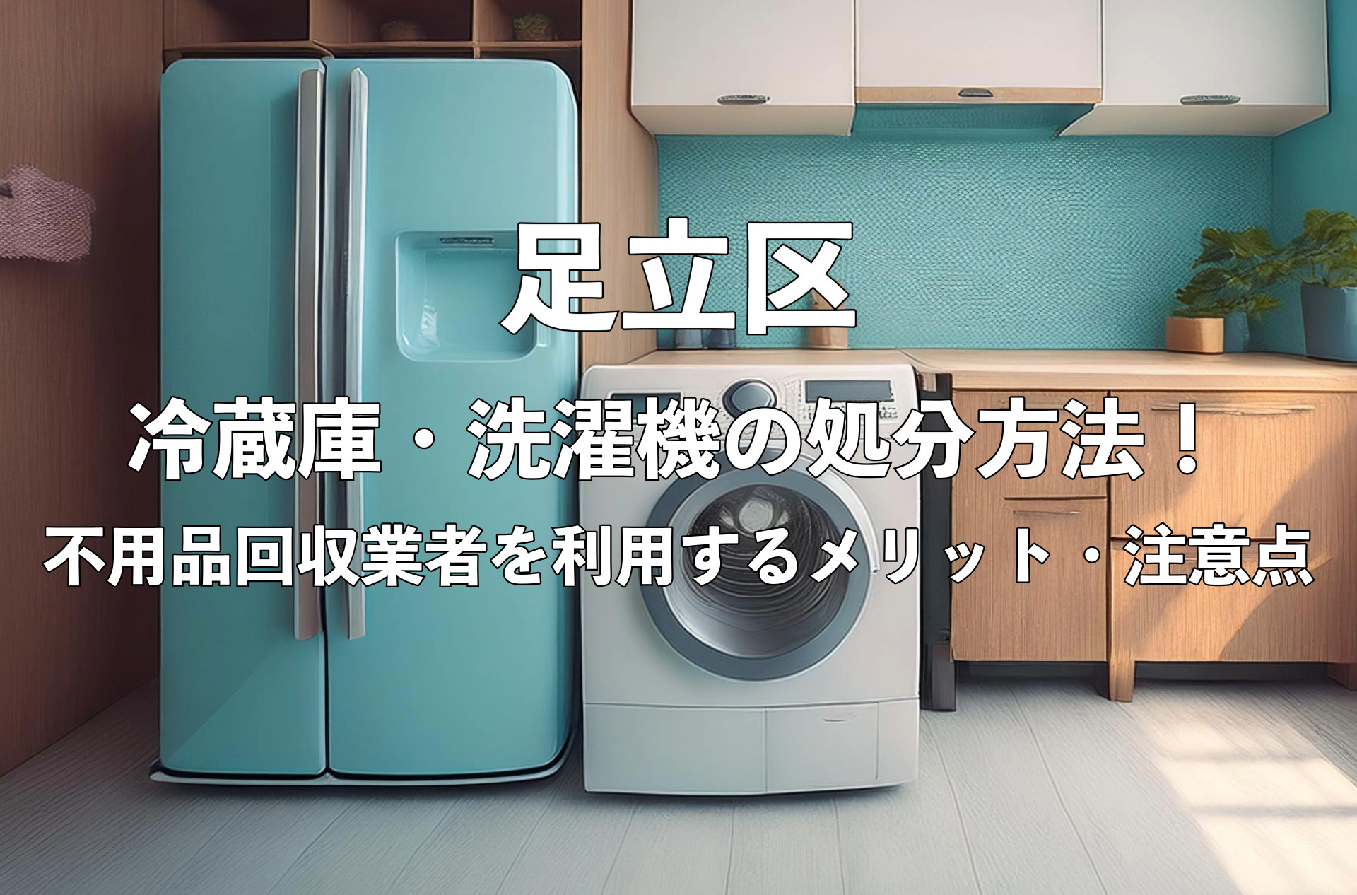 足立区の冷蔵庫・洗濯機の処分方法！不用品回収業者を利用するメリット 