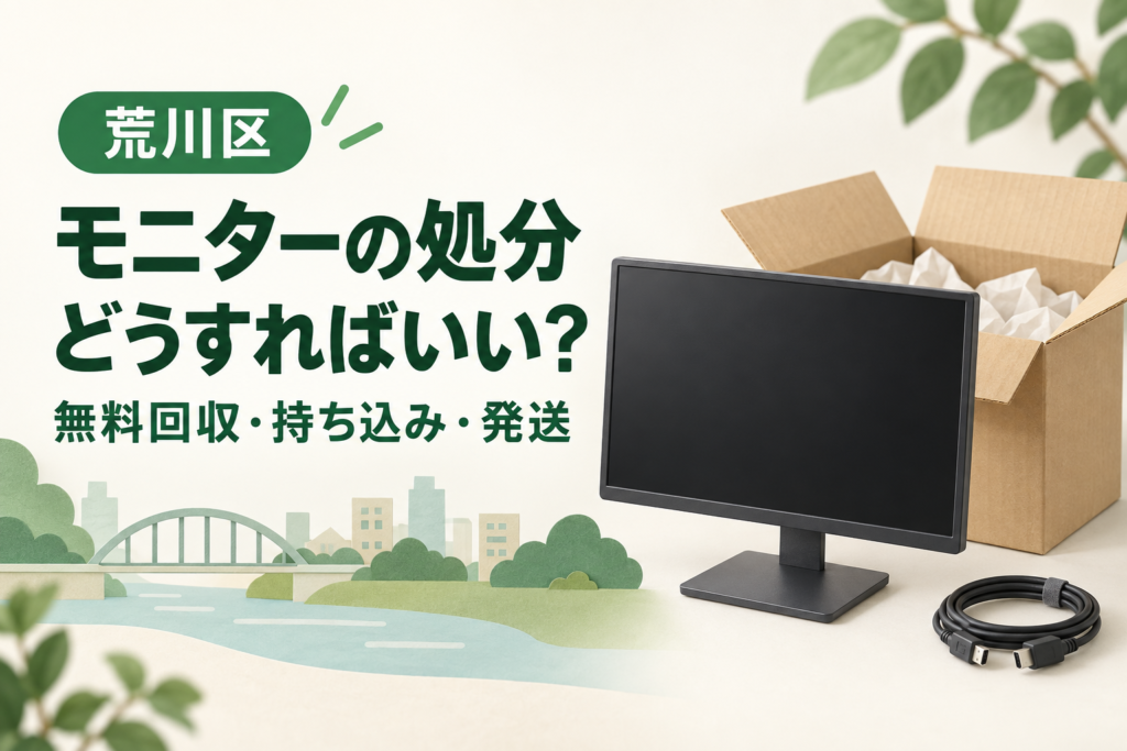 荒川区のモニター処分。無料回収・持ち込み・発送を比較するガイド