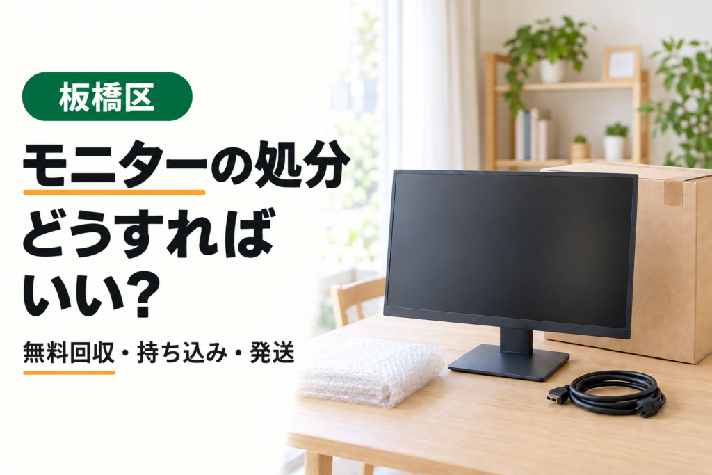 板橋区のモニター処分。無料回収・持ち込み・発送の方法を紹介