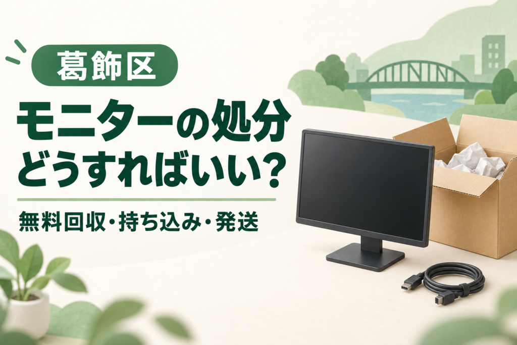 葛飾区のモニター処分。無料回収・持ち込み・発送を比較するガイド