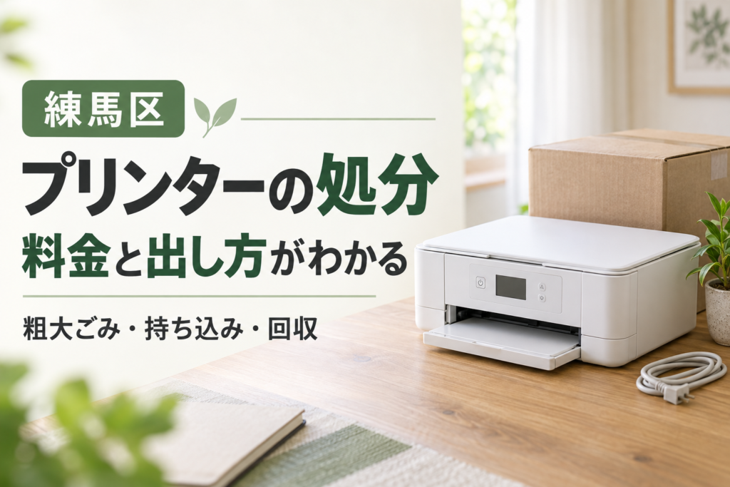 練馬区のプリンター処分方法。粗大ごみ・持ち込み・回収を比較