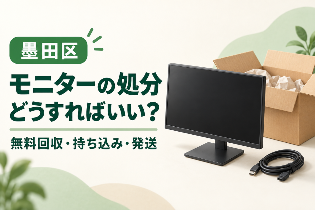 墨田区のモニター処分。無料回収・持ち込み・発送を比較するガイド